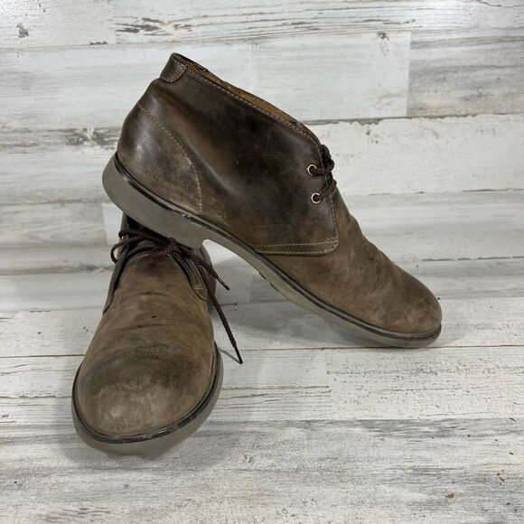 Clarks Mens Leather Lace Up Round Toe Desert Chukka Ankle Boots Brown Size 12 - Picture 6 of 7